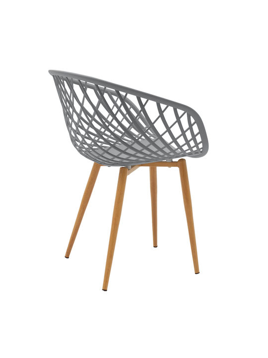 Ezra Dining Room Polypropylene Chair Grey 62x42x82cm