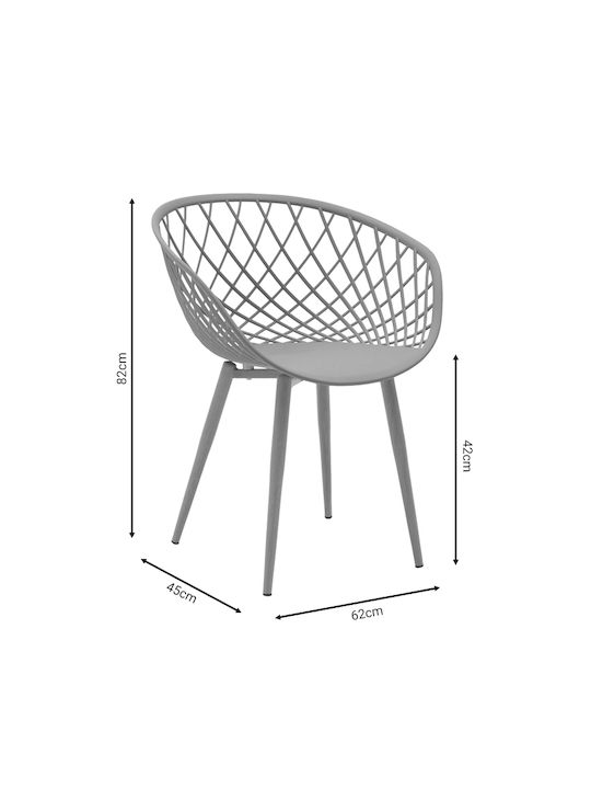 Ezra Dining Room Polypropylene Chair Cappuccino 62x42x82cm