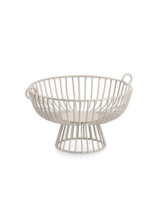 Spitishop Fruit Bowl Metallic Beige 30x30x20cm