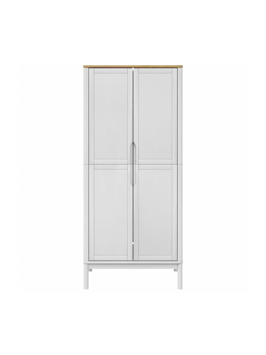 Doppeltür Kleiderschrank White 77x53x171cm