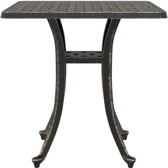 Masa Masa de lounge pentru spații exterioare mici Aluminiu Bronz 53x53x53buc