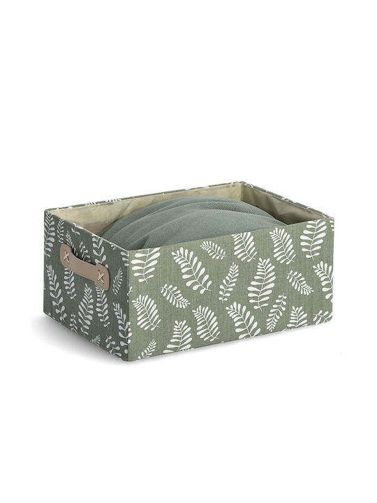 Fabric Storage Box with Lid Green 36x26x16.5cm 1pcs