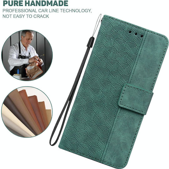 Motorola Moto G50 5G Geometric Embossed Leather Phone Case Green