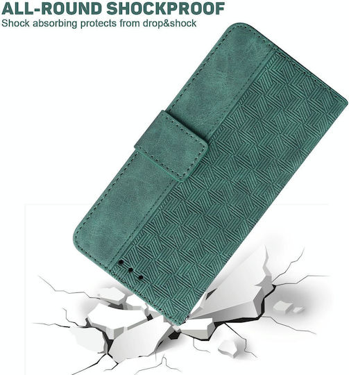 Motorola Moto G50 5G Geometric Embossed Leather Phone Case Green