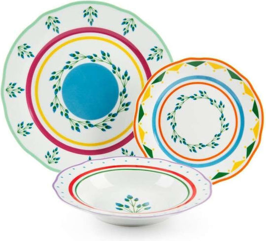 Excelsa Alb Porțelan Set de Vase 18buc