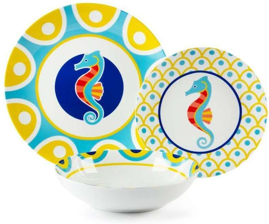 Excelsa Alb Porțelan Set de Vase 18buc