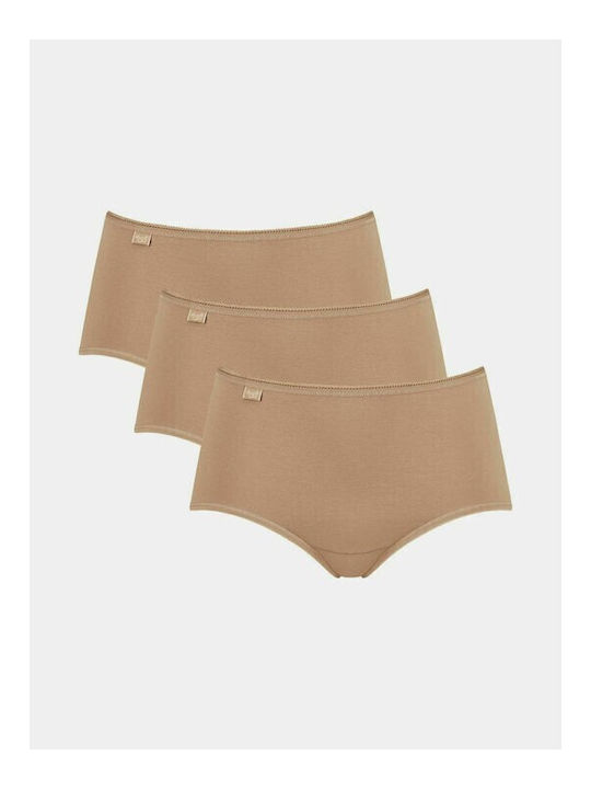 Sloggi 24/7 Midi High Waist Slip 3Pack Beige