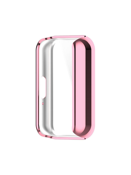 Husă cu protecție pentru ecran 2 în 1 pentru Xiaomi Redmi Watch 3 Lite Watch 3 Active Roz