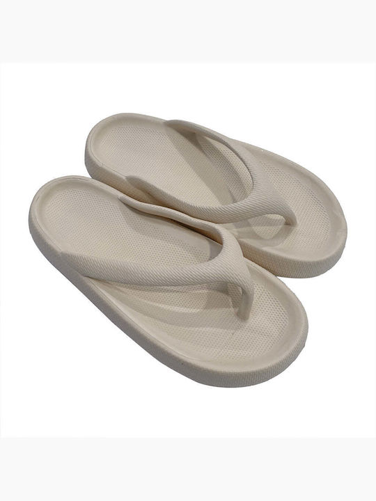 Ustyle Women's Flip Flops Beige