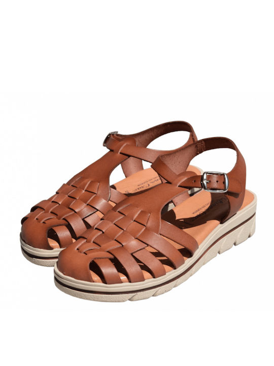 Damenplattformen Tabac Braun