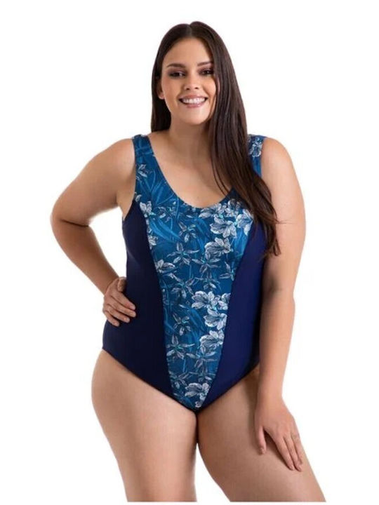 Primo One-Piece Swimsuit Floral Blue