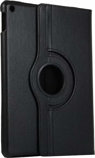 Ipad 10.2 Ipad Air 2019 10.5 Ipad 10.2 2020 Litchi Texture Horizontal Flip 360 Degrees Leather Case Black
