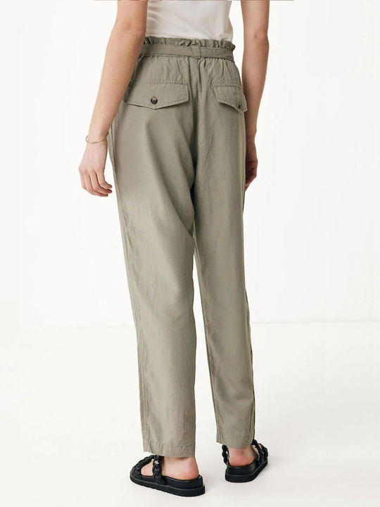 Mexx Women's Fabric Trousers Olive Green