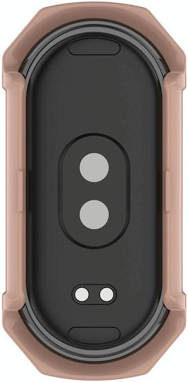Xiaomi Mi Band 8 Pc + Tempered Glass Integrated Protective Watch Case Pink