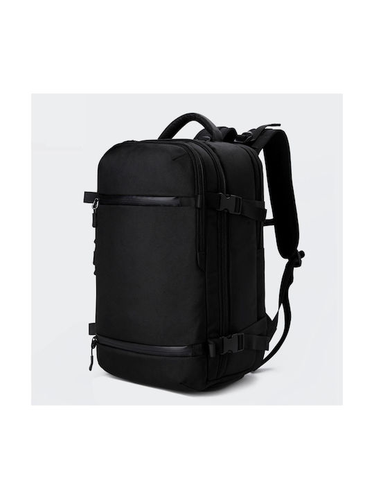 Ozuko Stoff Rucksack Wasserdicht mit USB-Anschluss Schwarz 27.26Es