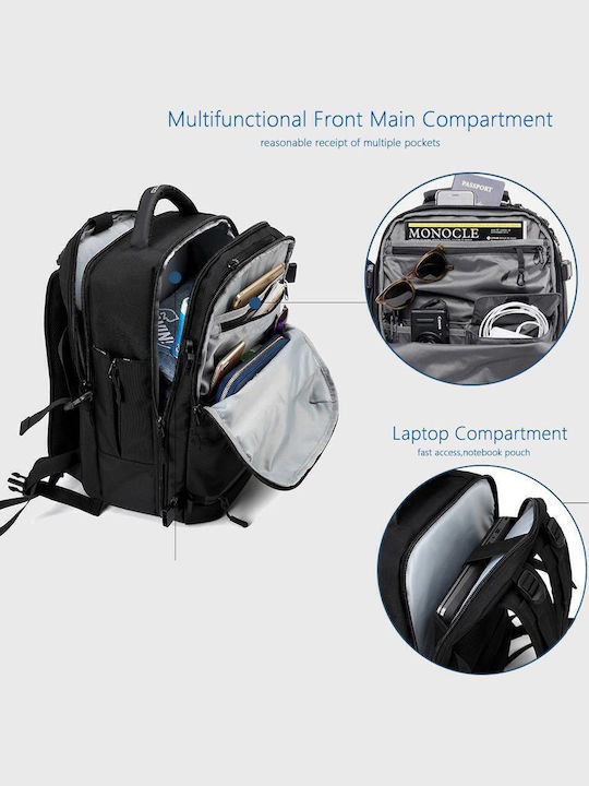 Ozuko Backpack Αδιάβροχο 27.26lt Μαύρο