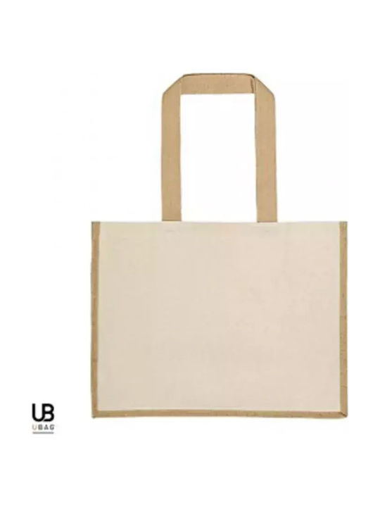 Ubag Sunset Βαμβακερή Τσάντα για Ψώνια σε Μπεζ χρώμα
