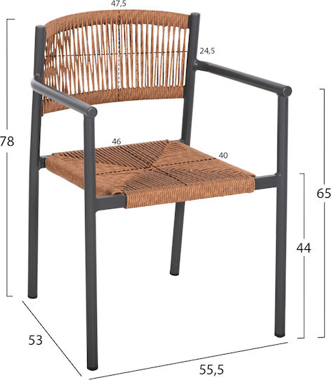 Ster Chair Anthracite 47.5x24.5x80cm Ster Chair Anthracite 47.5x24.5x80cm