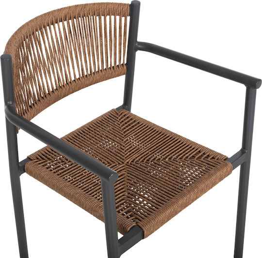 Gartenstühle Aluminium Ster Anthrazit 47.5x24.5x80cm
