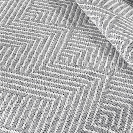 Guy Laroche Tetris Κουβέρτα Πικέ Μονή 160x260εκ. Silver