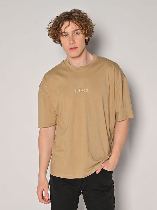 Brokers Jeans Herren T-Shirt Kurzarm Beige