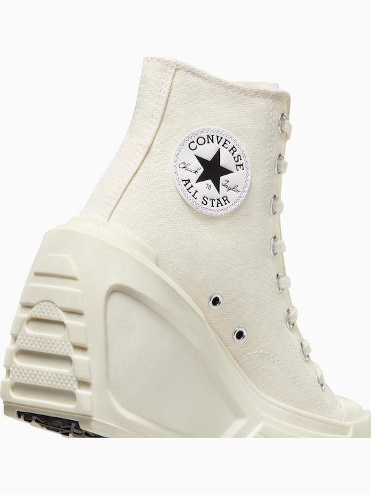 Chuck 70 De Luxe Wedge Flatforms Boots Egret / Black / White
