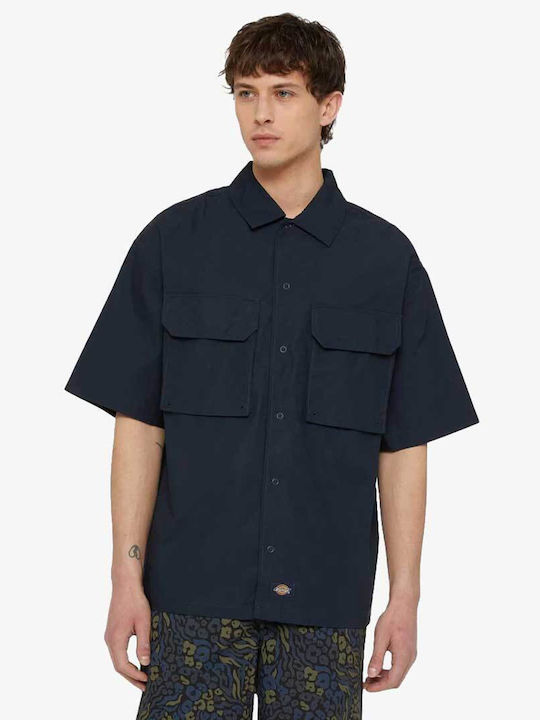 Dickies Men's Shirt Short Sleeve Dark Navy