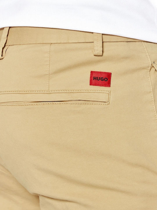 David222d Pantaloni Bărbați Elastic Slim Fit Bej