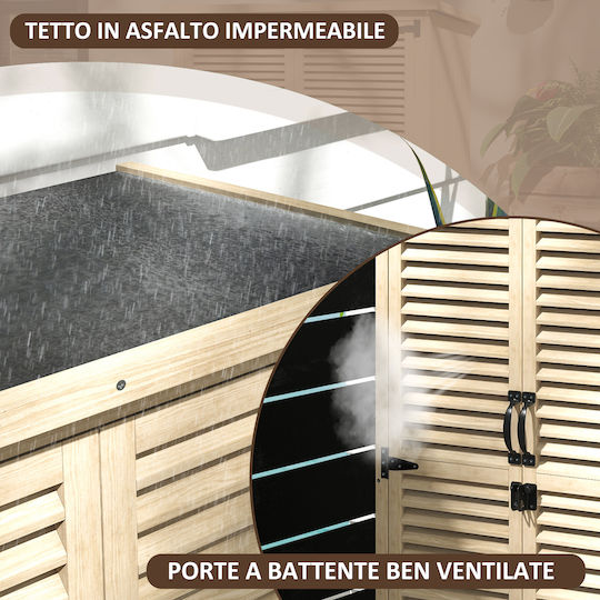 Dulap cu două uși Lemn cu 2 Rafturi 75x50x111cm