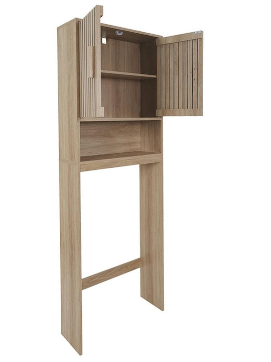 The Home Deco Factory Επιδαπέδια Ραφιέρα Μπάνιου Ξύλινη 60x20x166cm Καφέ