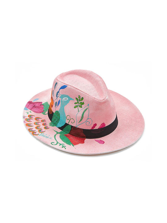 Verde Wicker Women's Hat Pink