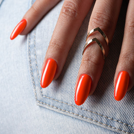 Molly Lac Ημιμόνιμο Βερνίκι Νυχιών Dark Orange Nr 73 8gr