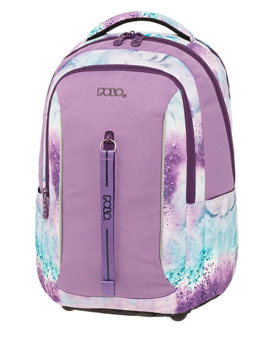 Polo Prodigy School Bag Backpack Junior High-High School Lilac with Water Bottle Holder 2024