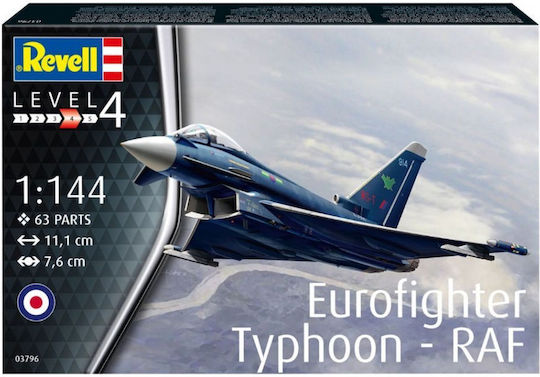 Revell 03796 Eurofighter Typhoon In Raf 1:144 Level 4
