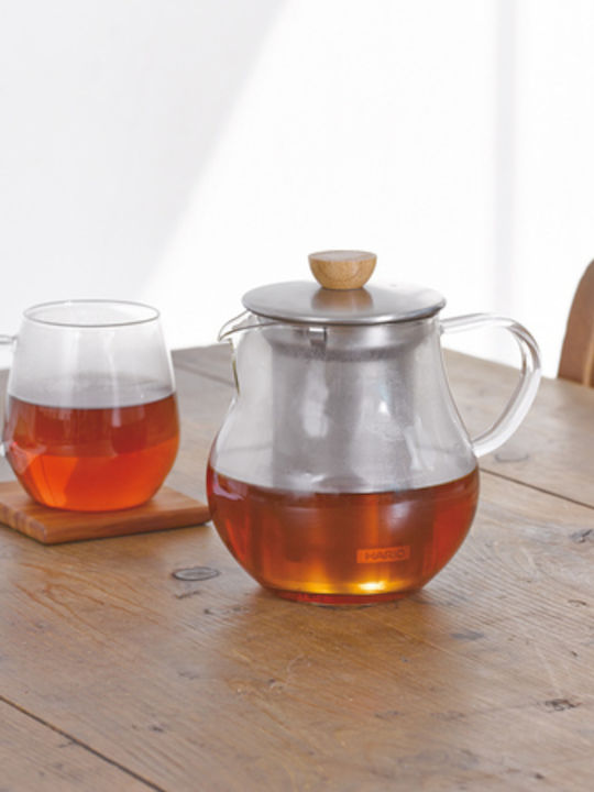 Hario Tea Pitcher Tea Teekanne mit Filter Glas Transparente 700ml