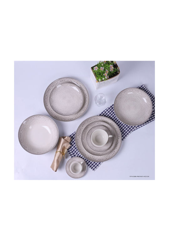 Cryspo Trio Beige Ceramic Dinnerware Set 20pcs