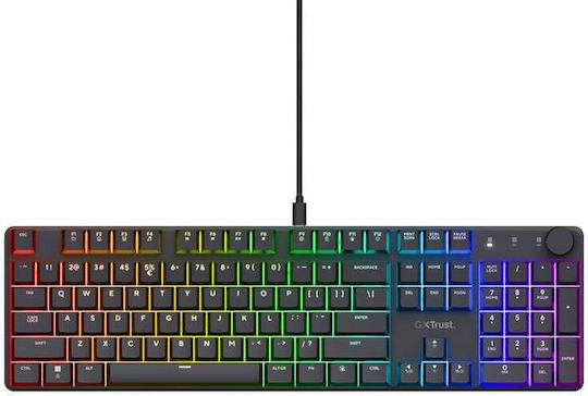 Trust GXT 866 Torix Gaming Μηχανικό Πληκτρολόγιο με Huano White διακόπτες και RGB φωτισμό (Αγγλικό US)