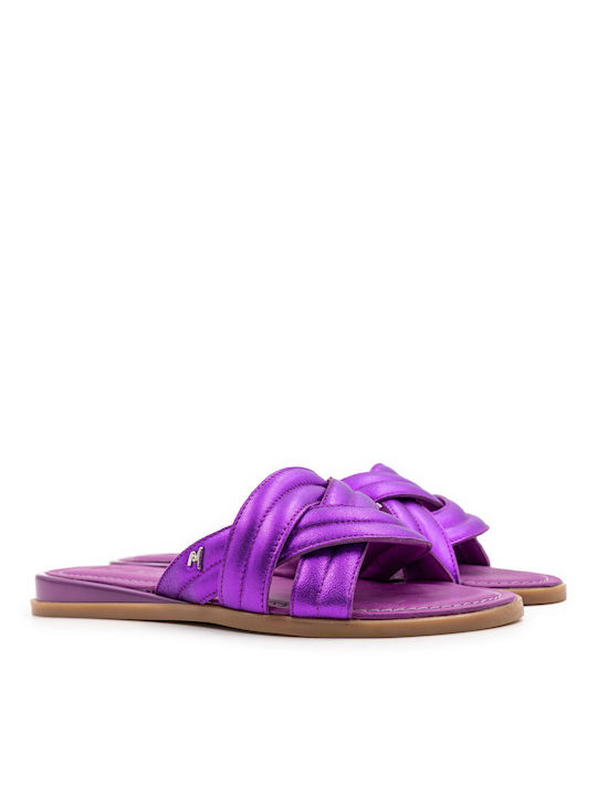 Mexx Piele Sandale dama în Violet Culoare