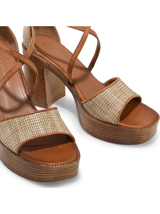 Leder Sandalen Beige