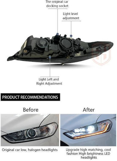 Lumini frontale pentru Ford Mondeo 13-16 2buc