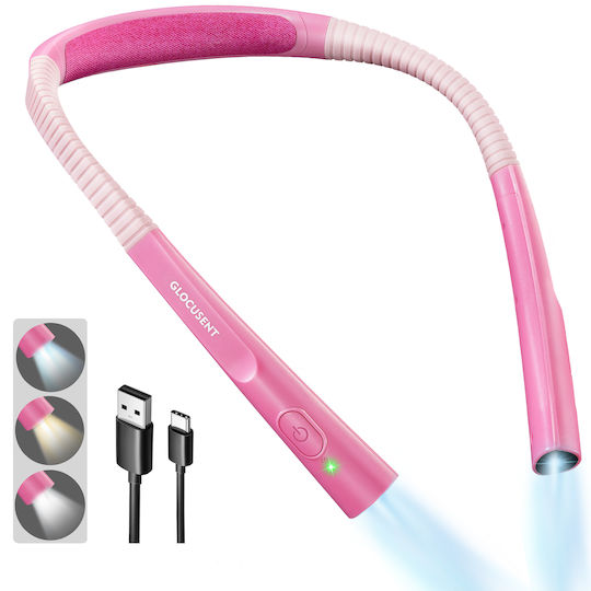 Lampă de citit cu gât flexibil ușoară Glocusent încărcare USB multifuncțională cu LED-uri pentru citit, tricotat, reparații, oprire automată, 3 temperaturi de culoare, 3 niveluri de luminozitate