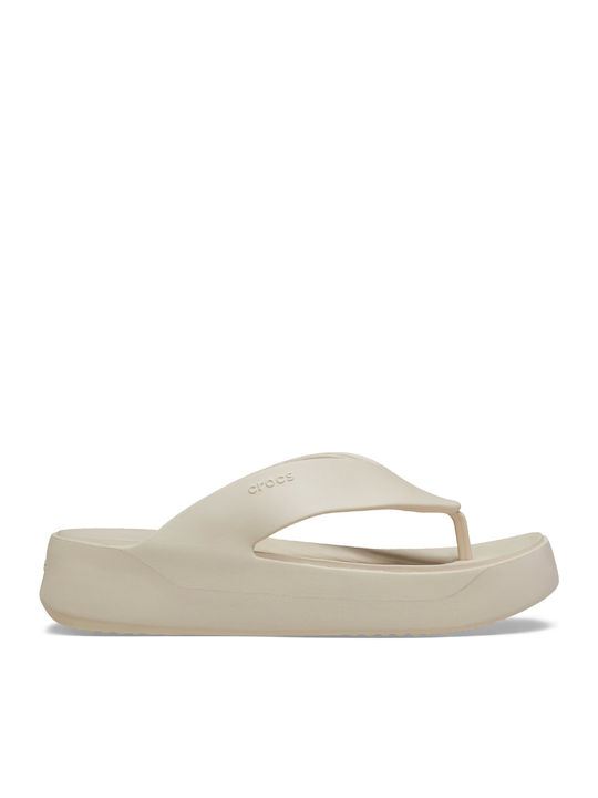 Getaway Women's Platform Flip Flops Beige