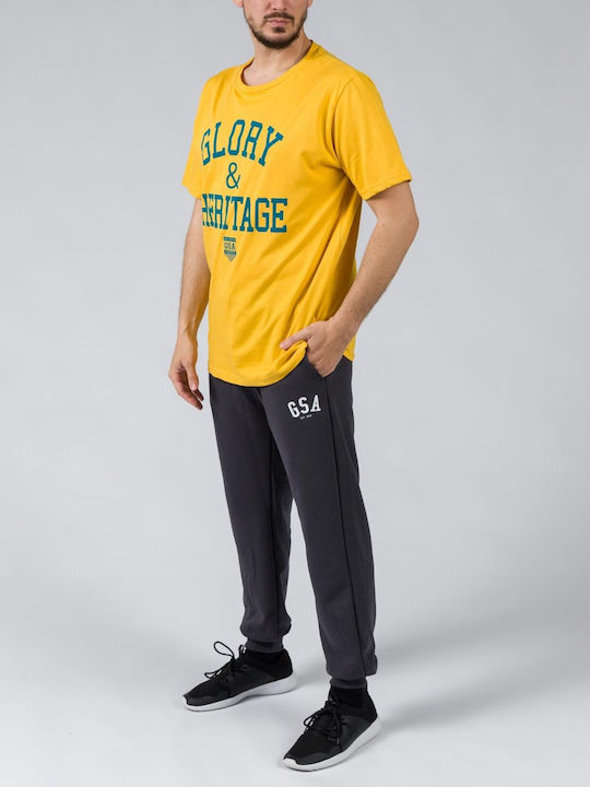 GSA Glory Heritage T-shirt Bărbătesc cu Mânecă Scurtă Yellow