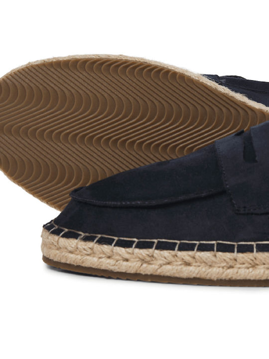 Suede Men's Espadrilles in Blue Color