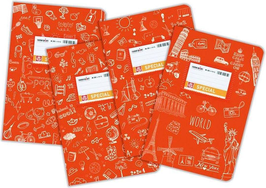 Typotrust Notebook Ruled 50 Sheets Doodle 1pcs (Μiscellaneous Designs)