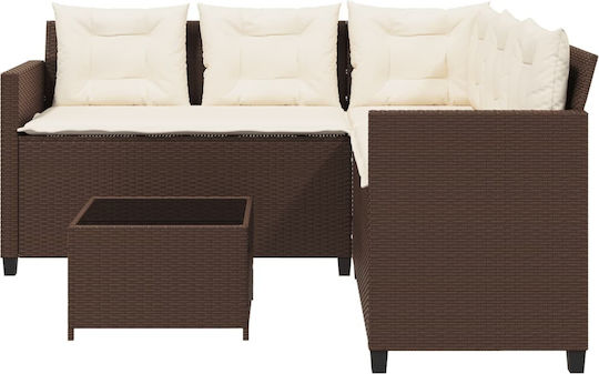 Garten- und Outdoor-Möbelsets 2 Stück Braune mit Kissen