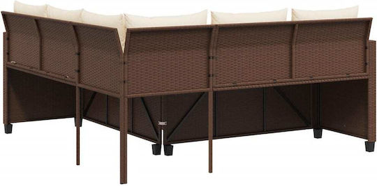Garten- und Outdoor-Möbelsets 2 Stück Braune mit Kissen