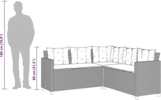 Garten- und Outdoor-Möbelsets 2 Stück Braune mit Kissen