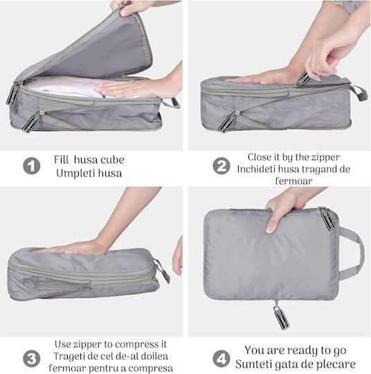 Quasar Luggage Organizer Covers Органайзер за кола Сив 6бр
