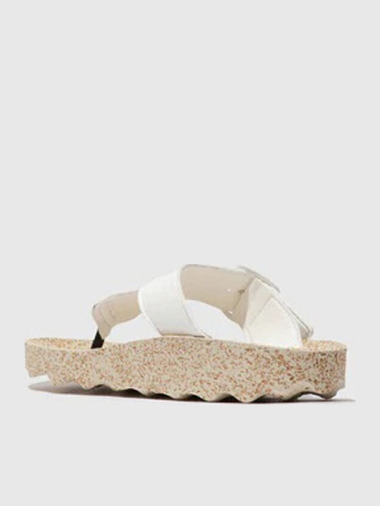 Women's Flat Sandals in White Color
